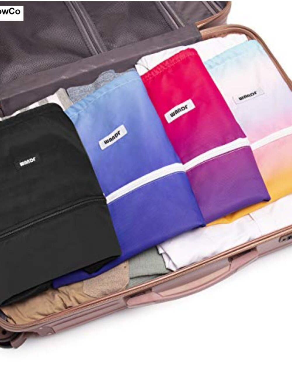 WANDF Drawstring Backpack Lightweight Foldable Gym Sackpack Polyester - Picture 5 of 5